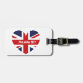 Jubilee 2022 Britische Flagge Gepäckanhänger (Vorderseite horizontal)