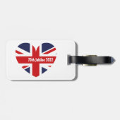 Jubilee 2022 Britische Flagge Gepäckanhänger (Rückseite horizontal)