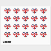 Jubilee 2022 Britische Flagge Herz-Aufkleber (Blatt)