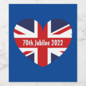 Jubilee 2022 England-Flagge Weinetikett (Einzelnes Label)