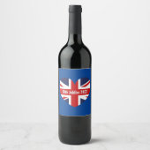 Jubilee 2022 England-Flagge Weinetikett (Vorderseite)