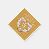 Jubilee 75. Hochzeitstag individuelle Name Serviette (Ecke)