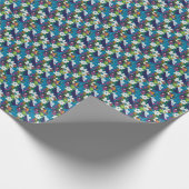 Jubilee Blue Pattern Geschenkpapier (Ecke)