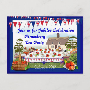 Jubilee Strawberry Tee Party ~ Postkarte