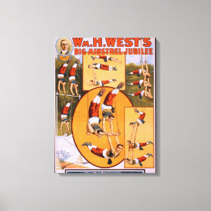 JubileeGymnasts der Minnesänger des Westens großes Leinwanddruck