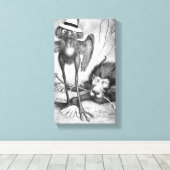 Jubjub Bird und der Bandersnatch Leinwanddruck (Insitu (Holzboden))