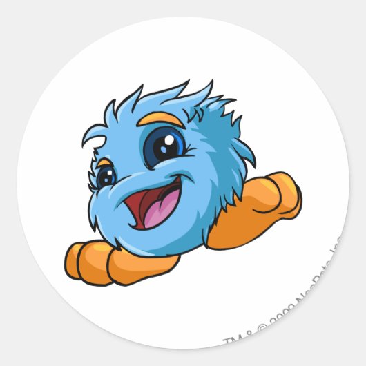 JubJub Blue Runder Aufkleber (Vorderseite)