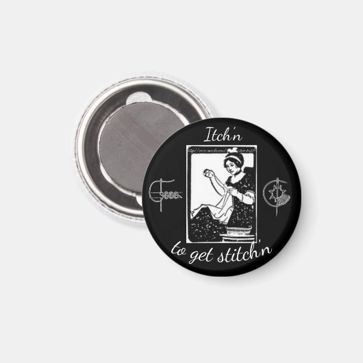 "Juch, um Stitch'n zu bekommen" Magnet (Vorderseite/Rückseite)