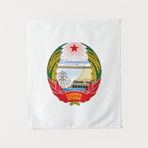 Juche Emblem DPRK Nordkorea sozialistischer Wandteppich