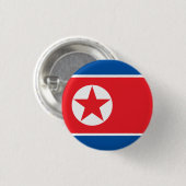 Juche Flagge DPRK Nordkorea sozialistischer Button (Vorne & Hinten)