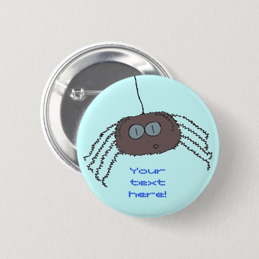 Juckende Spinne Button (Vorne & Hinten)