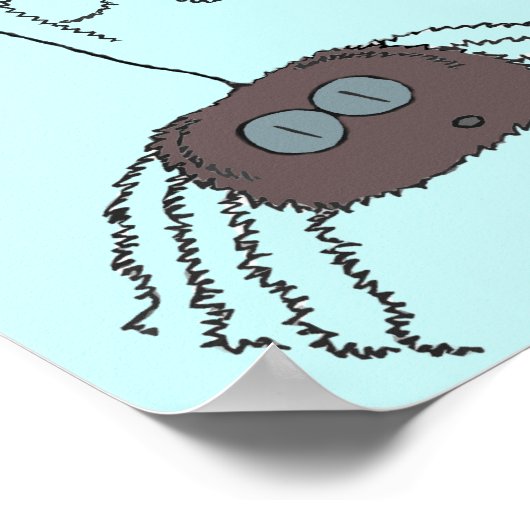 juckende Spinne Poster (Ecke)