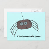 juckende Spinne Postkarte (Vorne/Hinten)