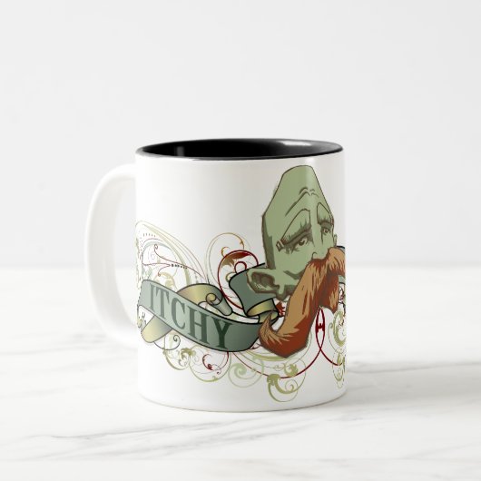 Juckender Bart Zweifarbige Tasse (Vorderseite Links)