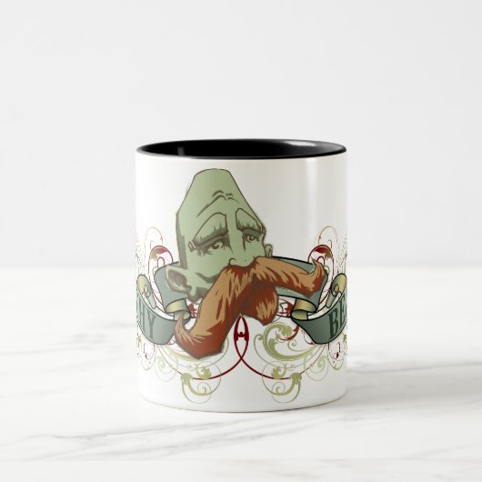Juckender Bart Zweifarbige Tasse (Mittel)