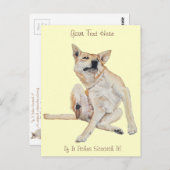 juckender Hund kratzt mit lustigem Slogan Postkarte (Vorne/Hinten)