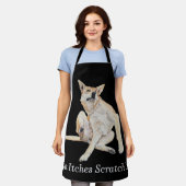 juckender Hund kratzt mit lustigem Slogan Schürze (Getragen)