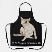 juckender Hund kratzt mit lustigem Slogan Schürze (Vorderseite)