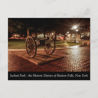Juckett Park im historischen Hudson Falls Postkarte