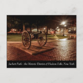 Juckett Park im historischen Hudson Falls Postkarte (Vorderseite)