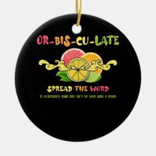 Juckreiz im Auge durch einen Löffel verteilen Keramik Ornament