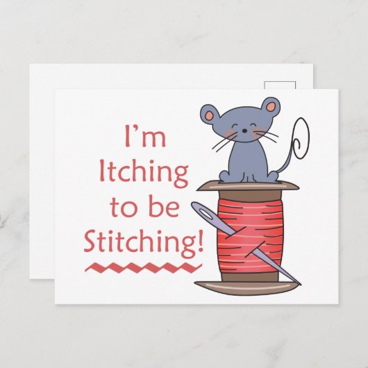 Juckreiz Postkarte (Vorne/Hinten)