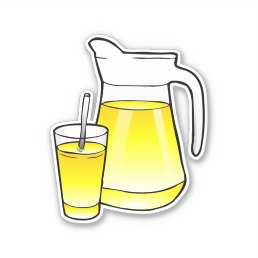 Jucksaft und Glastumbler Aufkleber (Vorderseite)