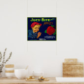 Jucy Bite Apple Crate LabelYakima, WA Poster (Küche)