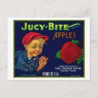 Jucy Bite Apple Crate LabelYakima, WA