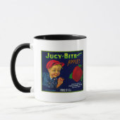 Jucy Bite Apple Crate LabelYakima, WA Tasse (Links)