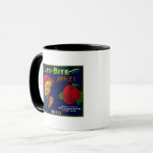 Jucy Bite Apple Crate LabelYakima, WA Tasse (Vorderseite Links)