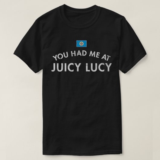 Jucy Juicy Lucy Cheeseburger Minneapolis Minnesota T-Shirt (Design vorne)