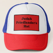 Judah Friedlanders Hut, rot Truckerkappe (Vorderseite)