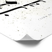 JUDAH-LION, hebräische Kalligraphie, Wall Art Poster (Ecke)