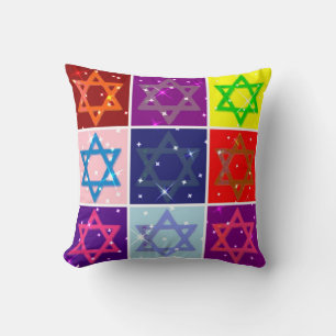 JUDAIC GIFTS - JEWISH STARS THROW PILLOWS - GIFTS KISSEN