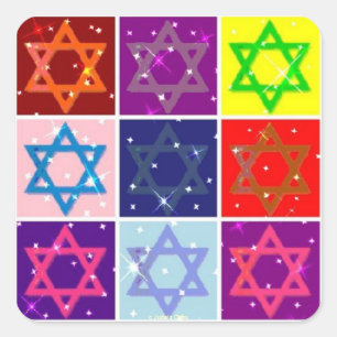 JUDAIC GIFTS - POP ART - JEWISH STARS - STICKER