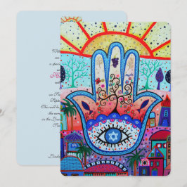 JUDAIC HAMSA BAT BAR MITZVAH EINLADUNG