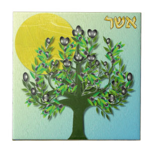 Judaica 12 Stämme Israels Ascher Fliese