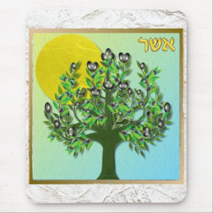Judaica 12 Stämme Israels Ascher Mousepad