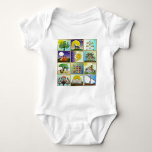 Judaica 12 Stämme Israels Kunst Baby Strampler