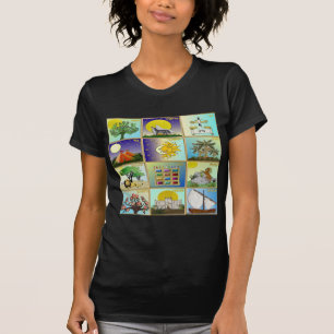 Judaica 12 Stämme Israels Kunst T-Shirt