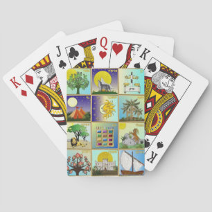 Judaica 12 Stämme Israels Kunstprint Spielkarten