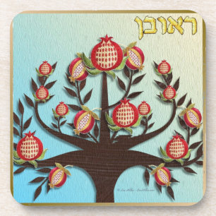 Judaica 12 Tribes Israel Reuben Untersetzer