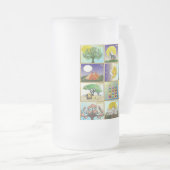 Judaica 12 Tribes of Israel Art Print Mattglas Bierglas (VorderseiteRechts)