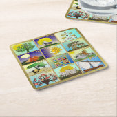 Judaica 12 Tribes of Israel Art Print Rechteckiger Pappuntersetzer (angewinkelt)