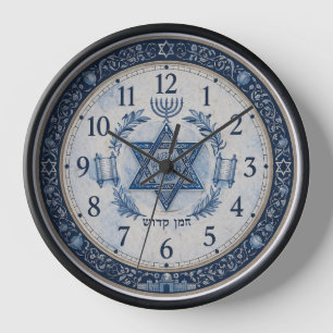Judaica-inspirierte traditionelle Uhr