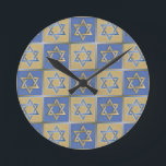 Judaica Star Of David Metal Gold Blue Runde Wanduhr<br><div class="desc">You are viewing The Lee Hiller Design Collection. Apparel,  Gifts & Collectibles  Lee Hiller Photography or Digital Art Collection. You can view her Nature photography at http://HikeOurPlanet.com/ and follow her hiking blog within Hot Springs National Park.</div>