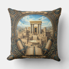 Judaica Traditional Temple Decorative Pillow Kissen