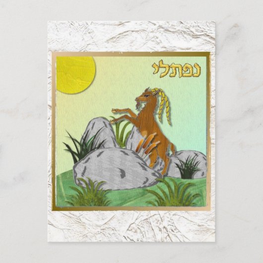 Judaika 12 israelische Naphtali-Stämme Postkarte (Vorderseite)