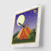 Judaika 12 israelische Stämme Quadratische Wanduhr (Winkel)